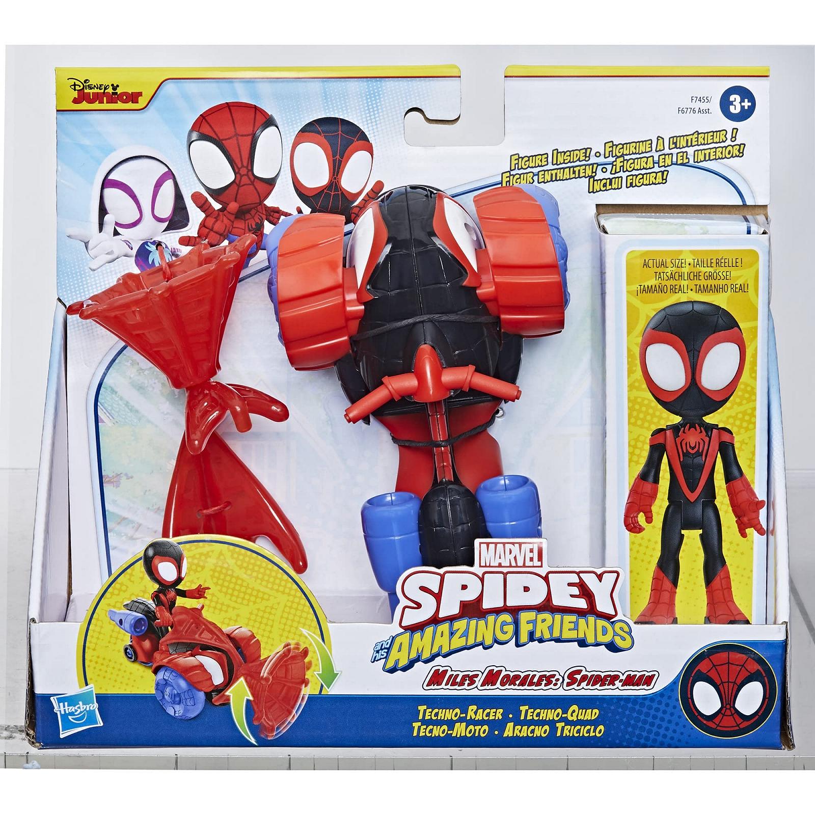 Фигурка с транспортом Hasbro Spidey and his fantastic friends Miles Morales, фото №2