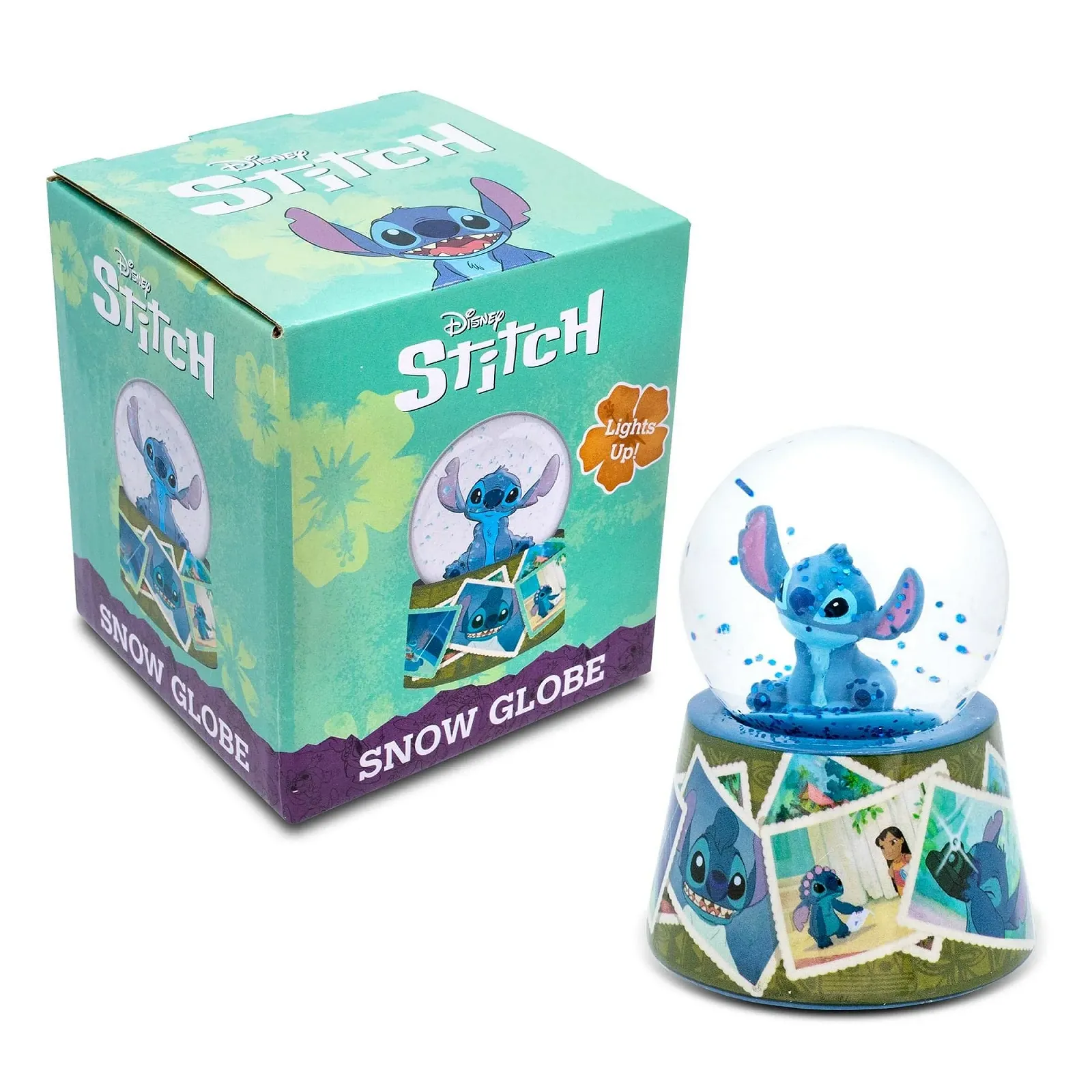 Снігова куля Disney Lilo & Stitch Vintage Photos Mini Illuminated, 7,62 см заввишки, фото №3