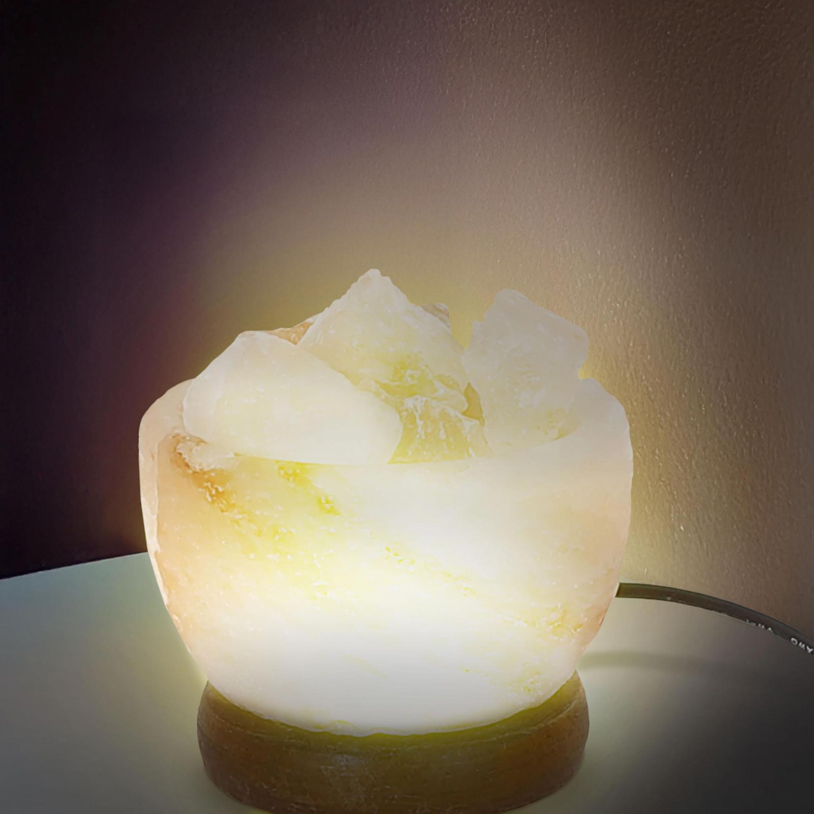 Солевая лампа Cepewa LED Гималайская соль USB-A MDF 9 см, фото №3