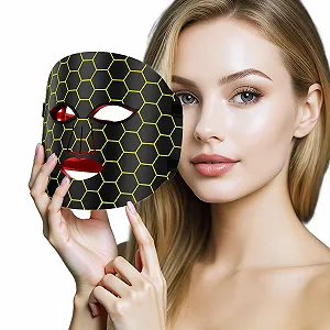 LED Маска BRICH для світлотерапії з 7 кольорами - Маска з червоним світлом для обличчя проти акне, зморшок та омолодження шкіри - Фото 1