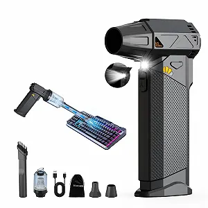 Електрична повітродувка SEANCHEER 180 000 об/хв 3 швидкості з набором антистатичних щіток та акумулятором 4000 мАг USB Fast Charging - Фото 1