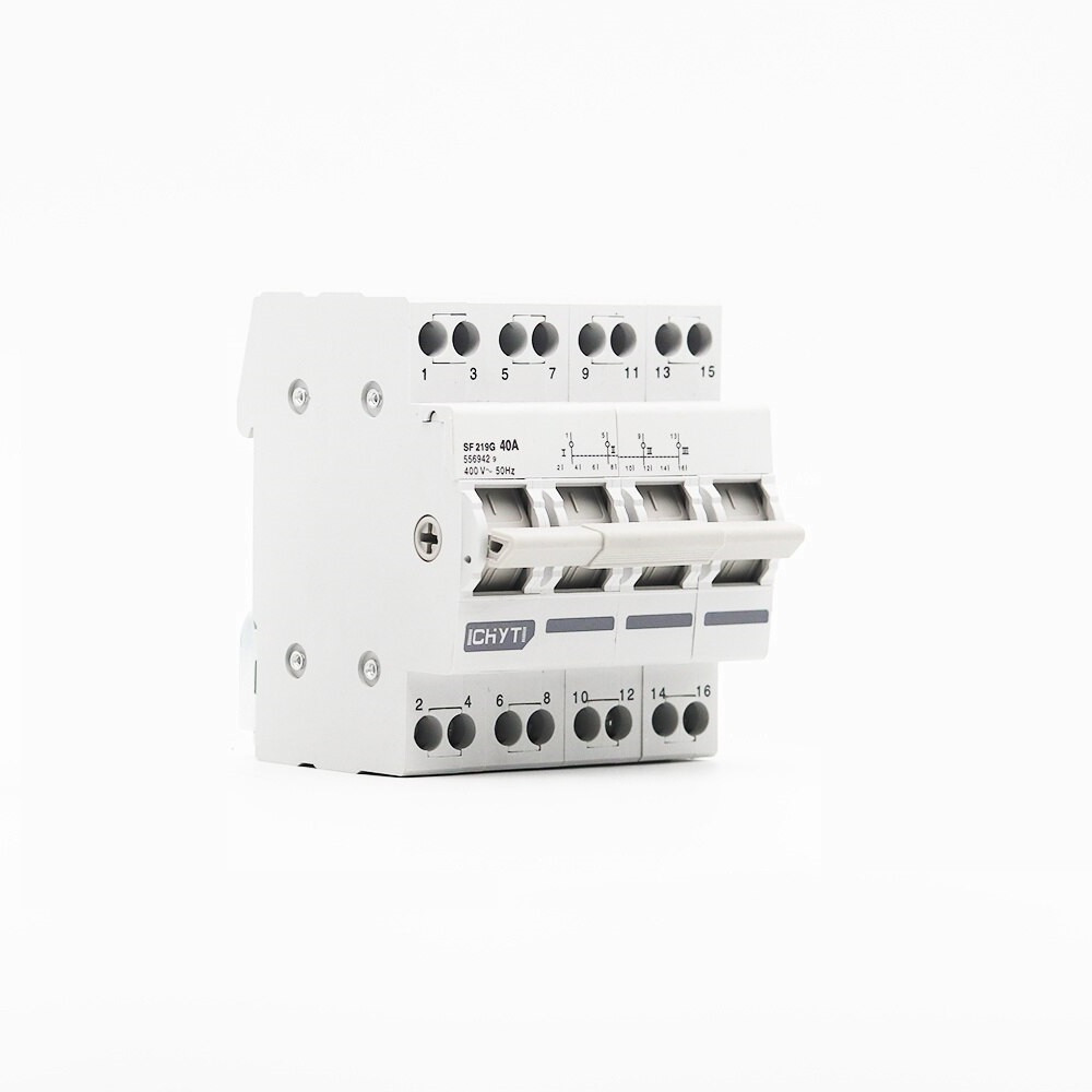 Автомат 4P 40А CHYT трехпозиционный для генератора 1-0-2 MS, фото №4 Автомат 4P 40А CHYT трехпозиционный для генератора 1-0-2 MS, фото №4