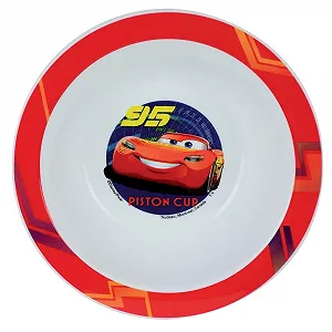 Детский набор посуды Сars Disney: стакан 220 мл, суповая тарелка диаметром 16 см, стакан с соломинкой 400 мл и 2 набора с 2 крышками высотой 13,5 см многоразовый synthetic.ua - Фото 1