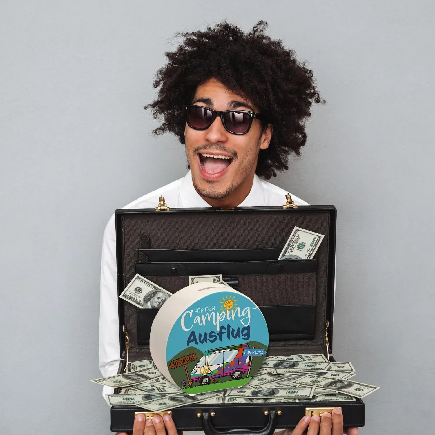 Скарбничка Camper For camping trips керамічна різнокольорова, фото №5