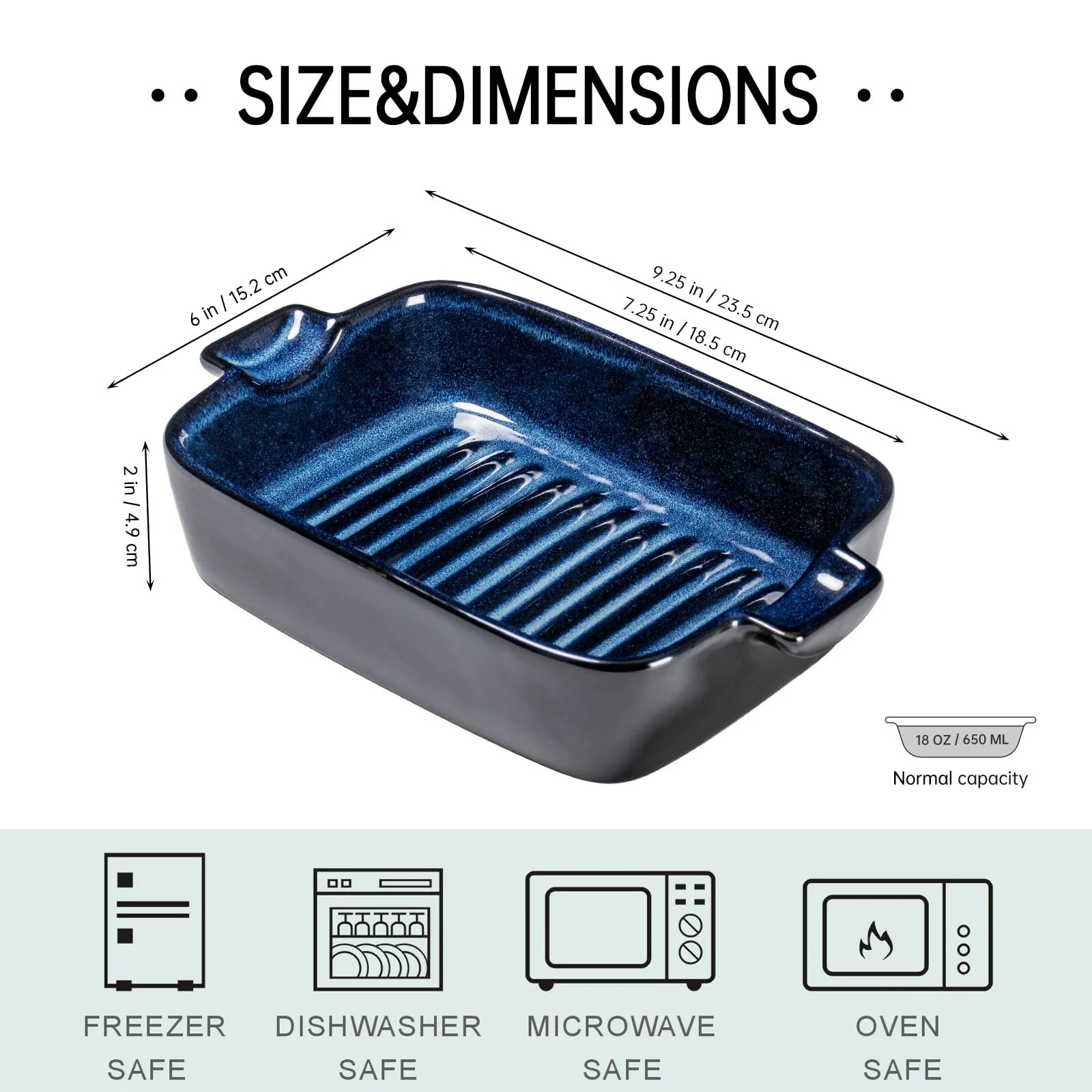 Набор форм для запекания HENXFEN LEAD 4 шт. керамические прямоугольные четыре цвета, фото №2