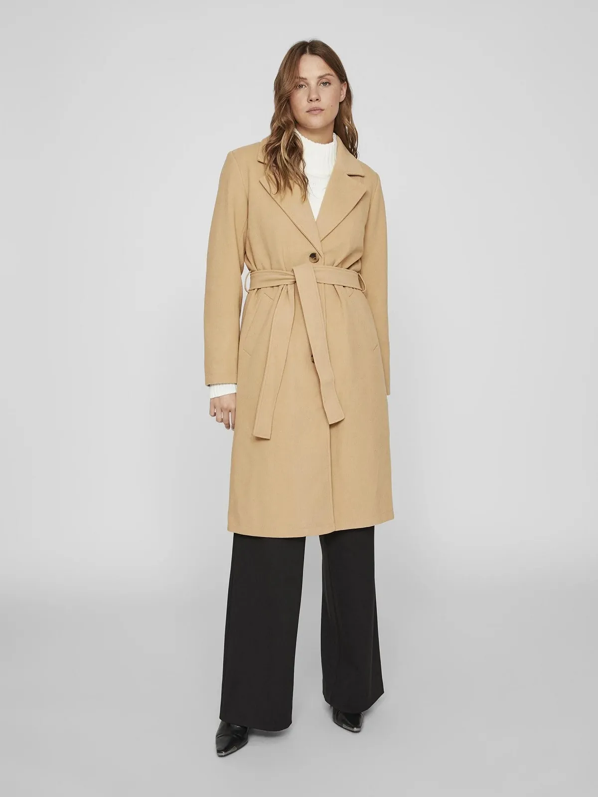 Тренчкот Vila Vipoko Женское пальто с поясом Noos, фото №4 Тренчкот Vila Vipoko Женское пальто с поясом Noos, фото №4