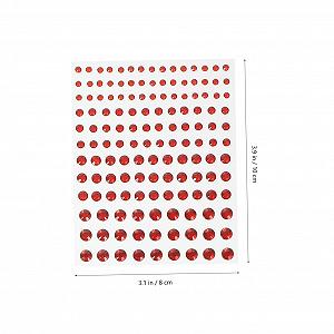 Наклейки стразы Самоклеящиеся Блестящие Камни для лица тела ногтей Белый Синий Желтый Зеленый Красный synthetic.ua - Фото 1