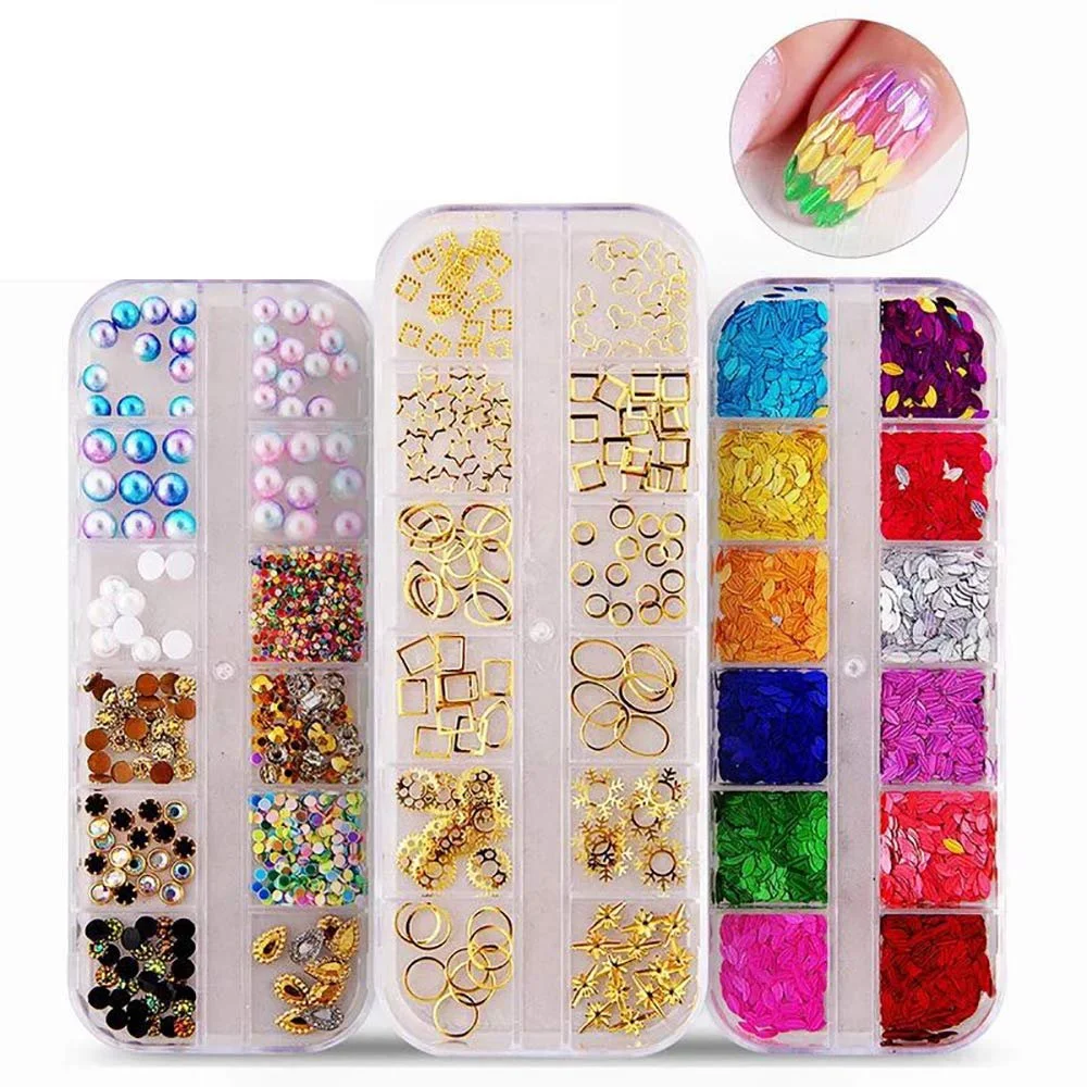 Стрази для нігтів Блискітки DIY 48 стилів, фото №2