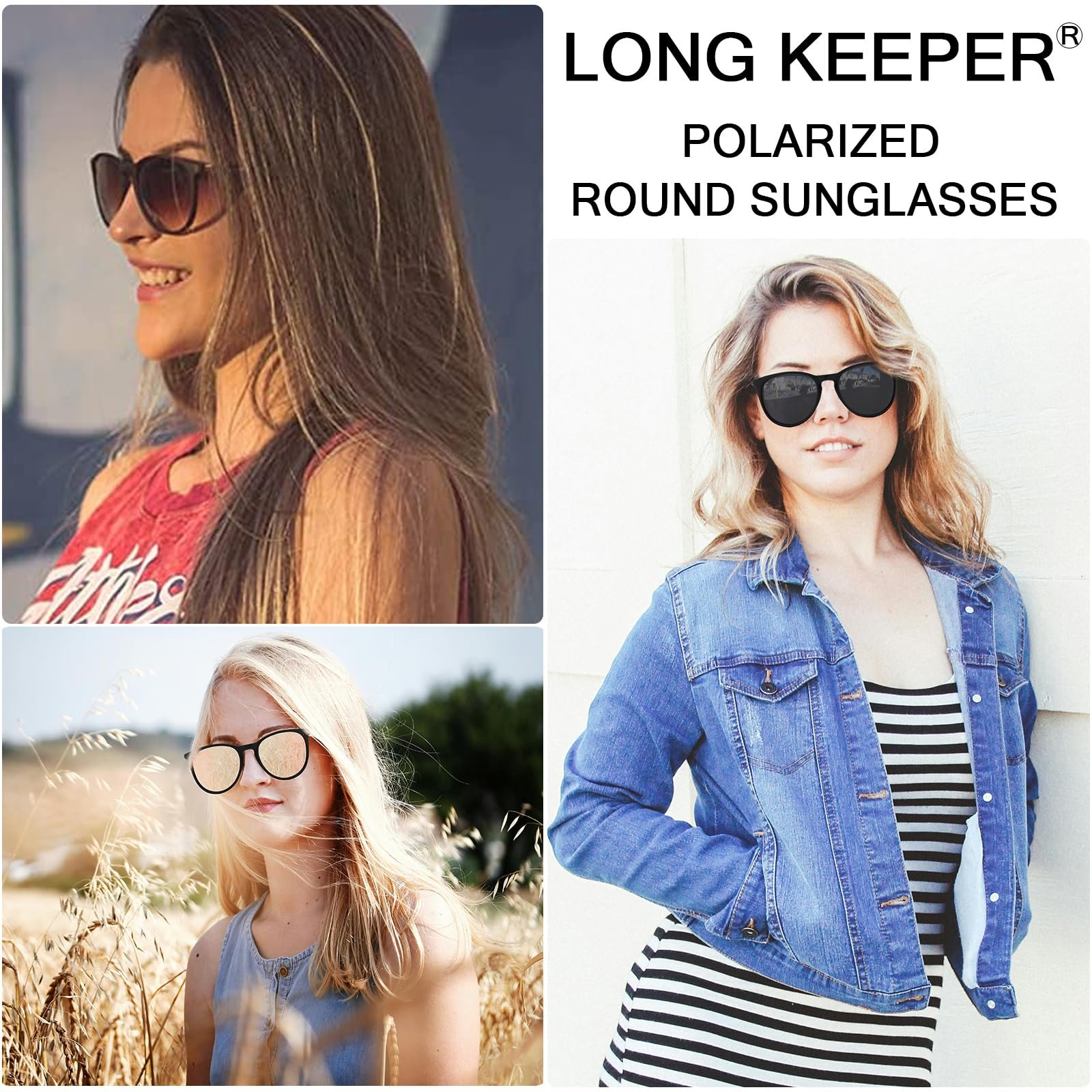 Солнцезащитные очки Круглые Retro Long Keeper Поляризованные Unisex UV400, фото №3