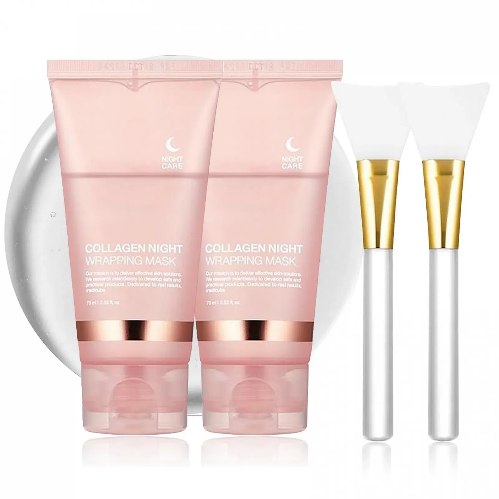 Маска для обличчя нічна Collagen, 75 мл, 2 шт, фото №1