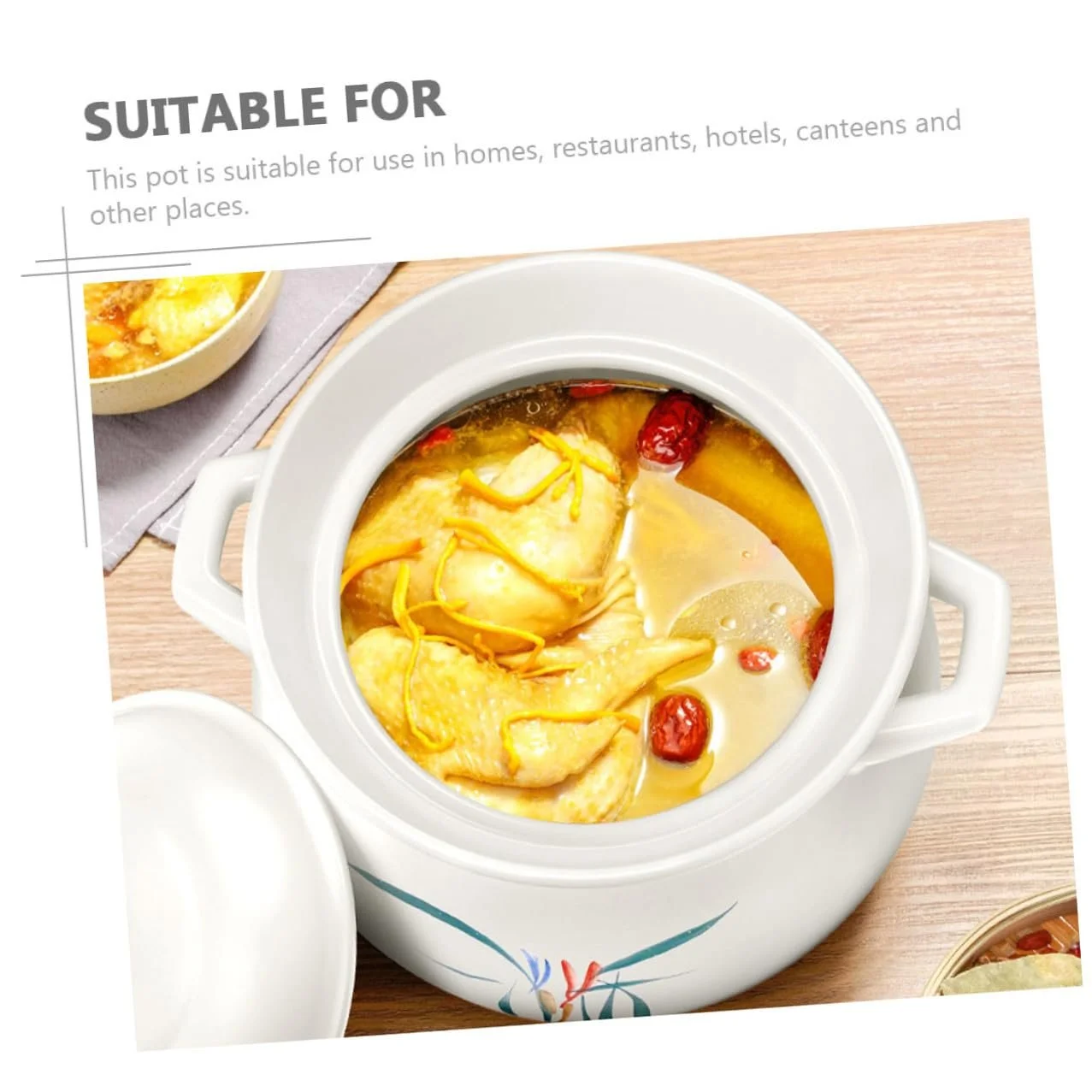 Каструля Керамічна 2 л термостійка з кришкою, фото №3 Каструля Керамічна 2 л термостійка з кришкою, фото №3