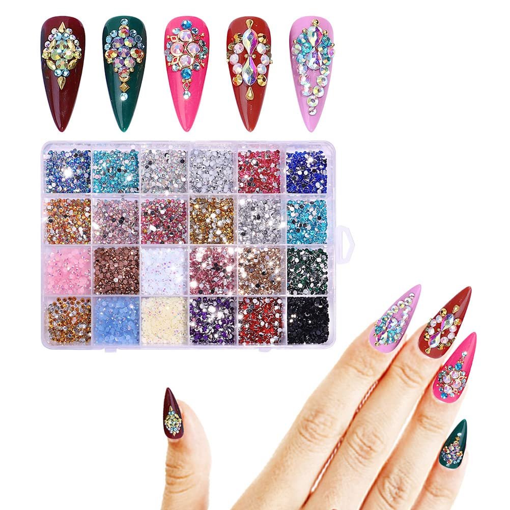 Стрази для нігтів з плаского полімеру 3500, фото №2