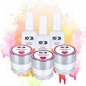 Гель-лак Набор ND24 NailDesign Premium It Factor: каучуковая база, верхнее покрытие и крем для снятия - высокопигментированный УФ/LED гель-лак - насыщенный цвет, прочный - легко снимается - 6 шт. - Фото 1