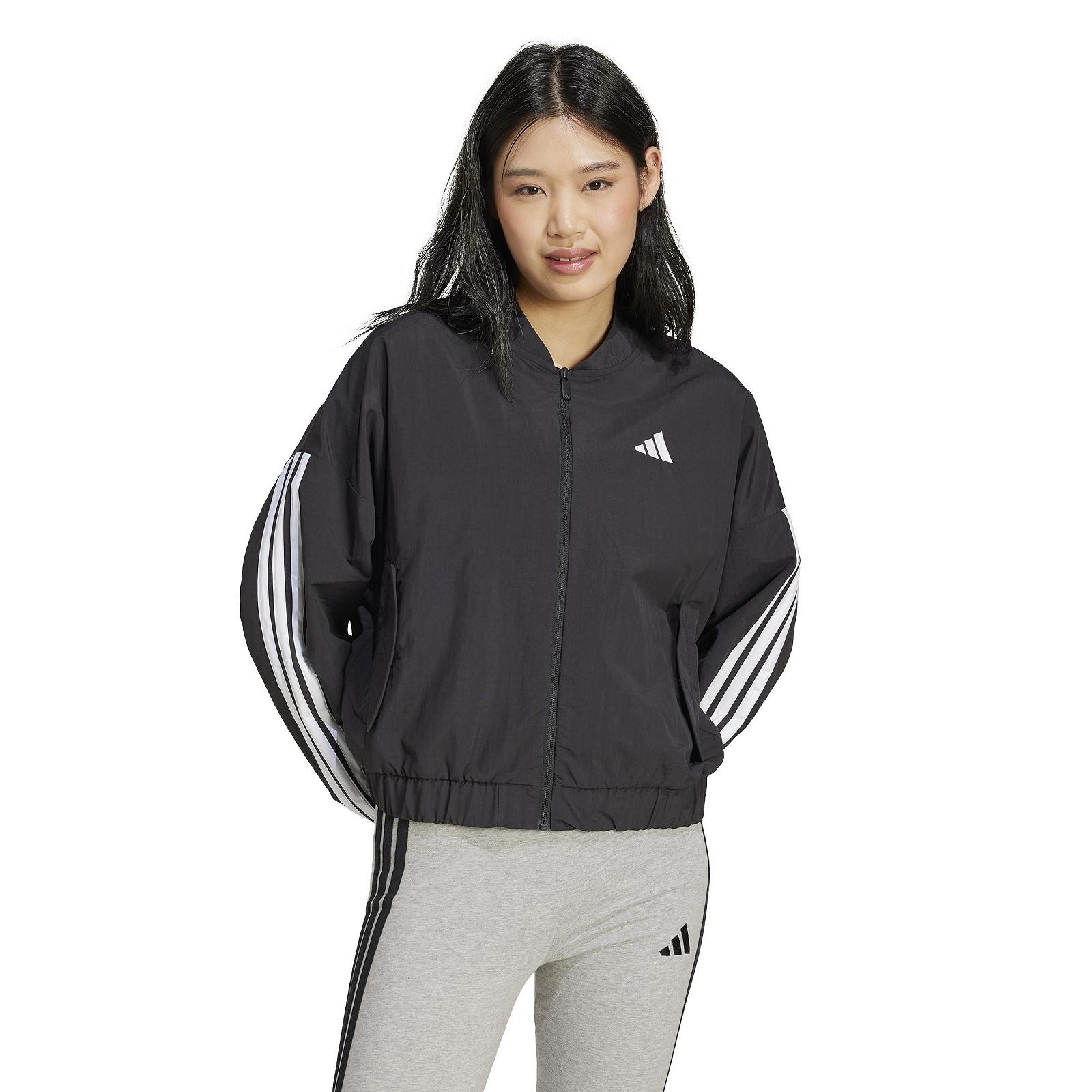 Бомбер adidas Essentials Жіночий 3-Stripes Lifestyle Тканий, фото №3