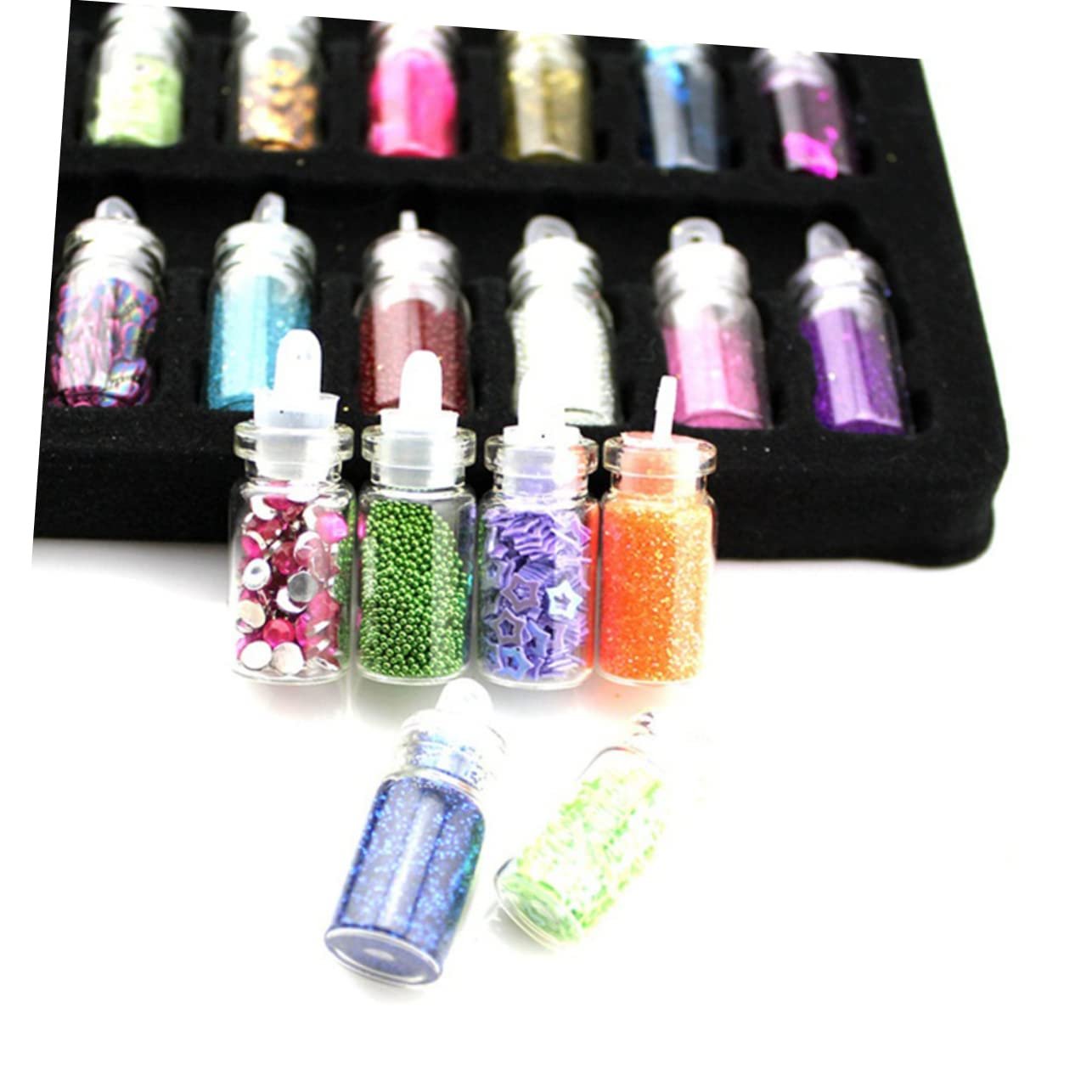 Набор для ногтей DIY FRCOLOR, аксессуары для маникюра с узорами, украшения для ногтей, включая дрель для основы, плоскую дрель и жемчужины феи, фото №9