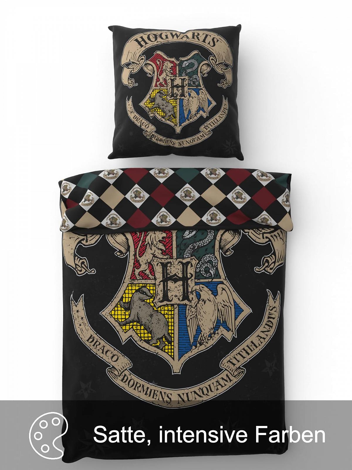 Постільна білизна SkyBrands Harry Potter 135 x 200 см, наволочка 80 x 80 см, двосторонній комплект, бавовна, Hogwarts, біло-бежево-червоно-коричневий, фото №5