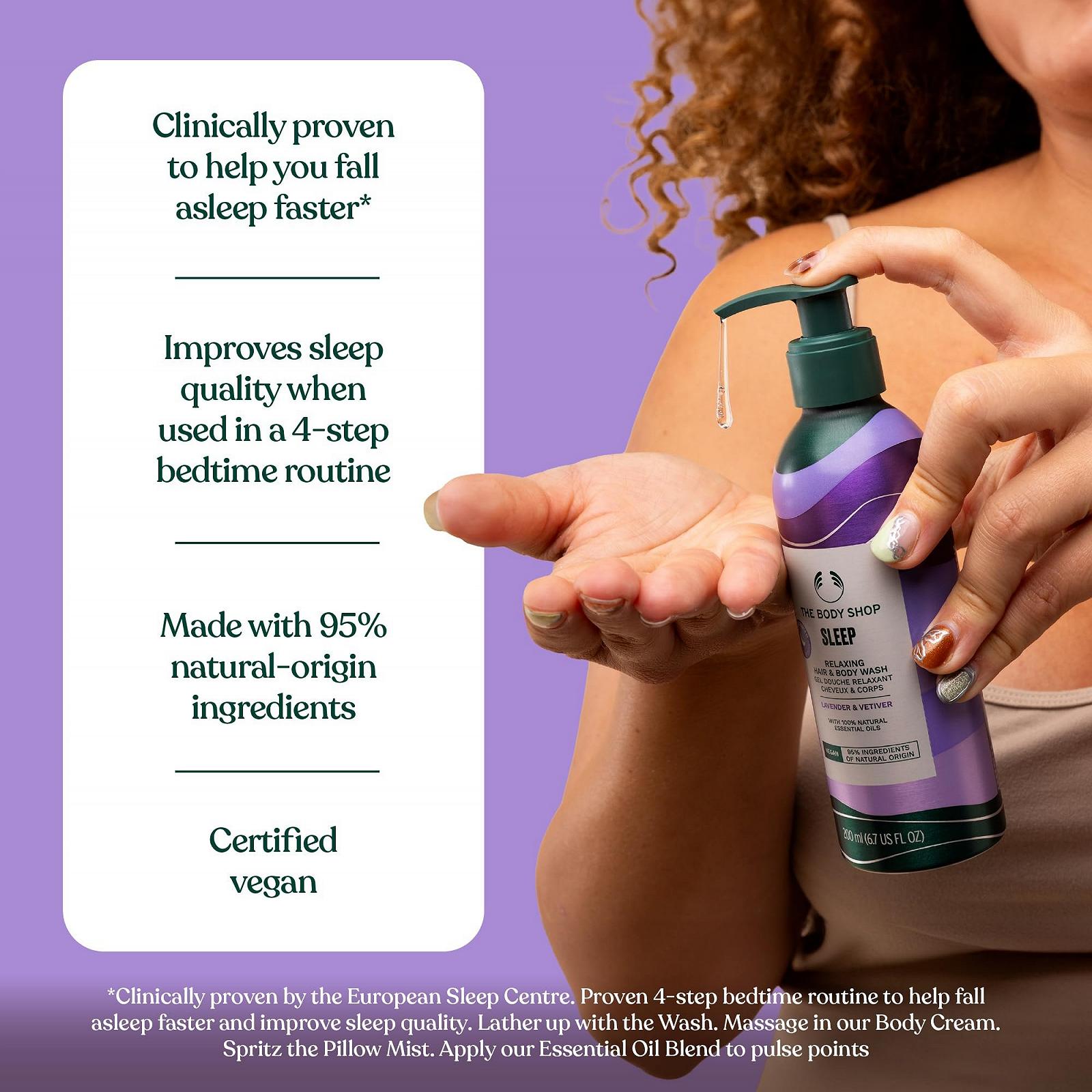 Гель для душу та шампунь THE BODY SHOP Sleep Relaxing 200 мл, фото №5