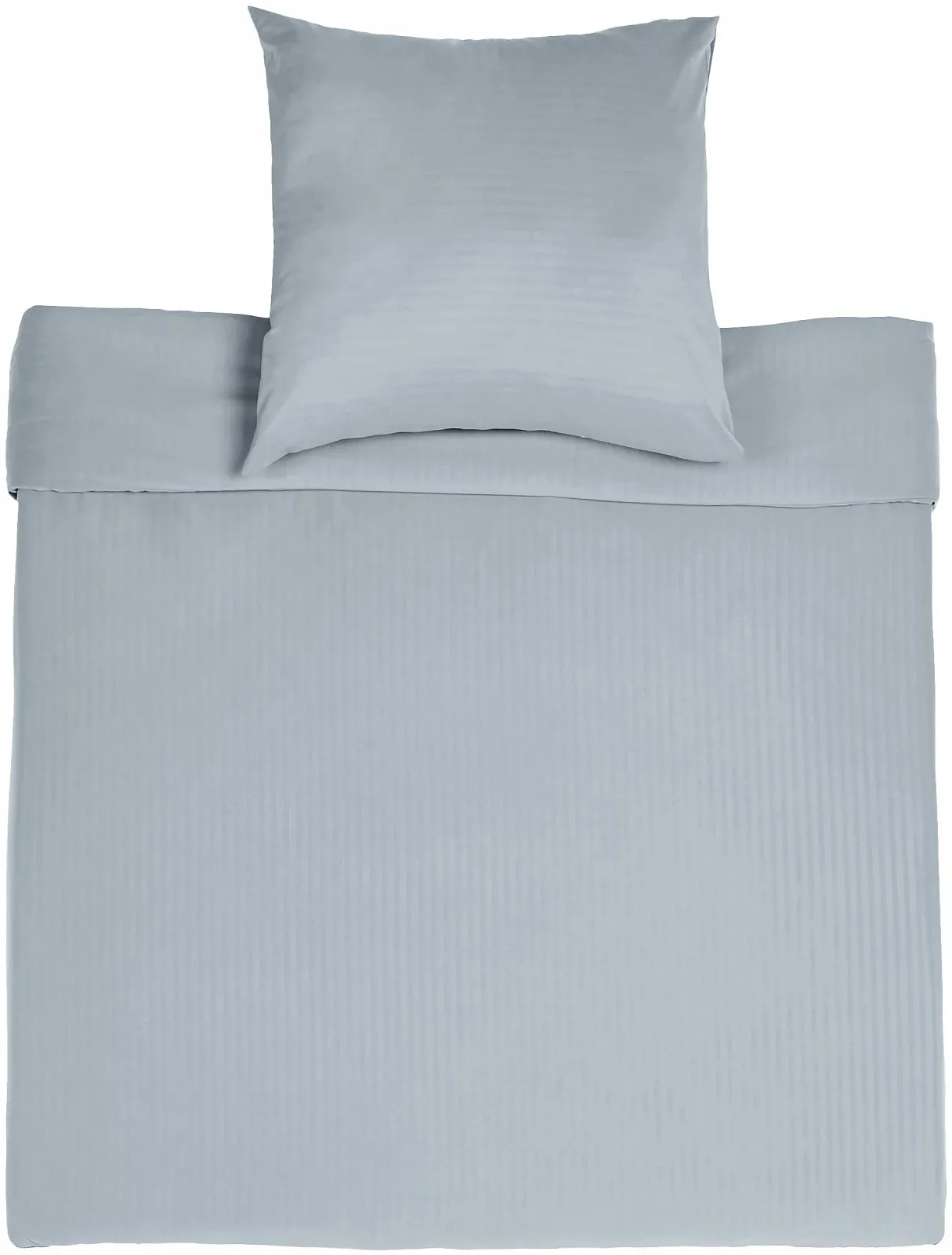 Комплект Amazon Basics Deluxe, 135 x 200 см, темно-серый, в полоску, фото №2