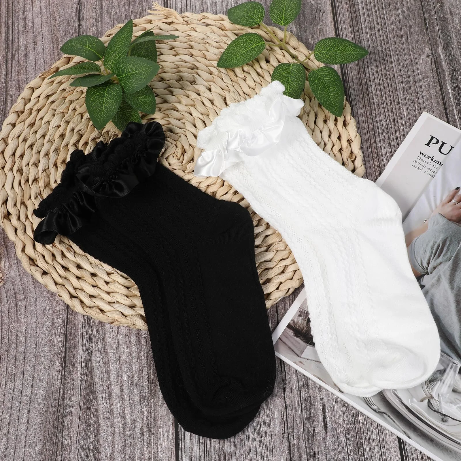 Шкарпетки з оборками для жінок, 4 пари, фото №2 Шкарпетки з оборками для жінок, 4 пари, фото №2