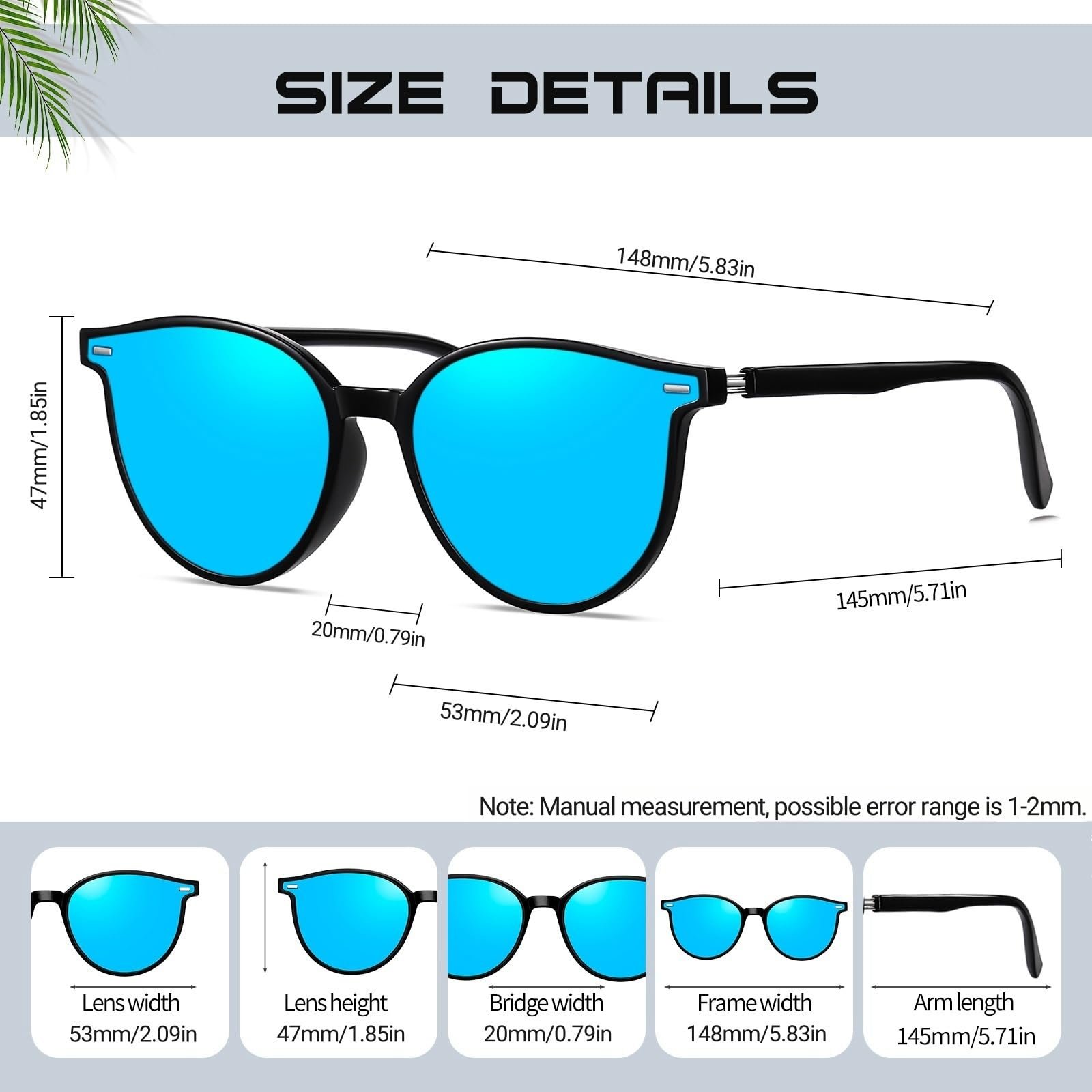 Великі поляризовані сонцезахисні окуляри KANASTAL Жіночі в стилі ретро вінтаж, фото №5