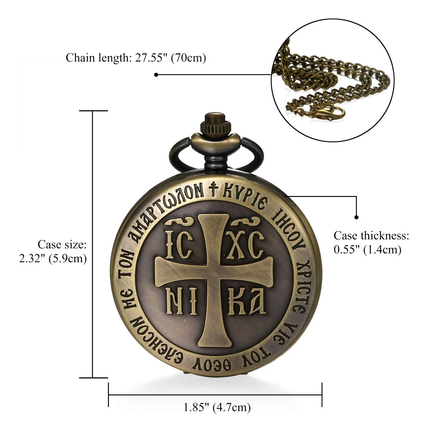 Карманные часы JewelryWe Ретро Самолет/Сова/Индеец Старик/Крест Цепочка Бронзовый, фото №4 Карманные часы JewelryWe Ретро Самолет/Сова/Индеец Старик/Крест Цепочка Бронзовый, фото №4