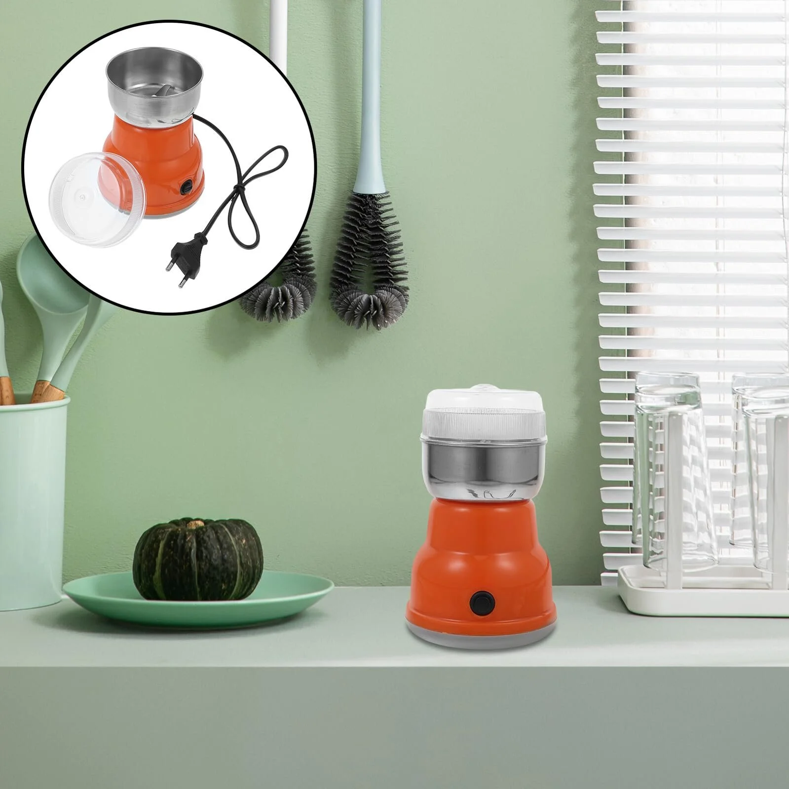 Электрическая Кофемолка Toyvian Маленькая Домашняя Фрезерная Машина для Кофе Зерна Медицинская, фото №7