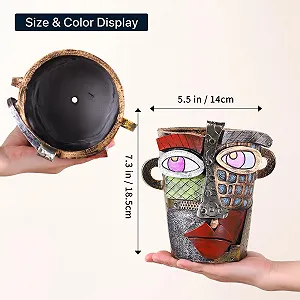 Горшок для цветов Лицо 18,5 см Резин Retro Graffiti synthetic.ua - Фото 1