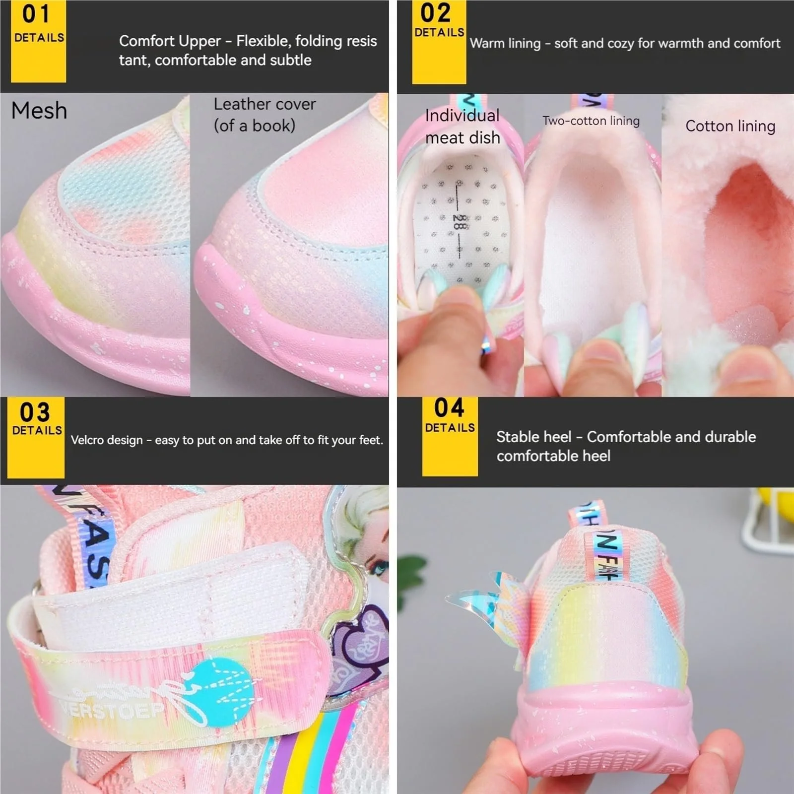 Детские Кроссовки Elsa С Подсветкой, Размер 2-12 Лет, фото №5