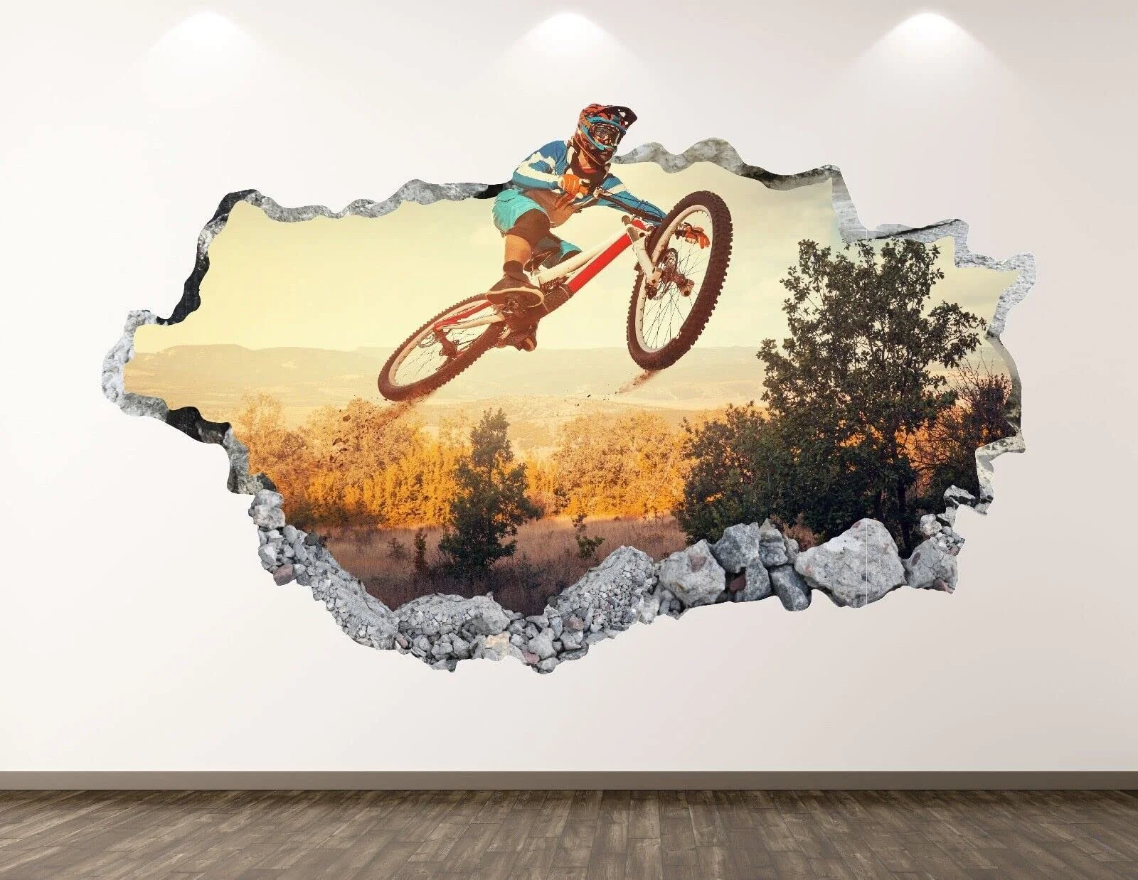 3D наклейка на стіну BL209 Off Road Bike 70 x 110 см, фото №1