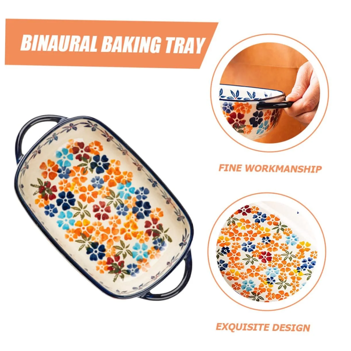 Форма для запікання керамічна з ручками термостійка, фото №9