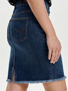 Спідниця ONLELIZA LIFE REG RAWEDGE SKIRT 08 NOOS 15159611 Medium Blue Denim ONLY Синій S synthetic.ua - Фото 1