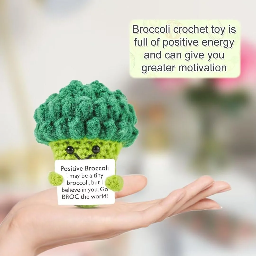 Игрушка XIHIRCD Positive Broccoli Вязаная Брокколи с Вдохновляющей Открыткой, фото №5 Игрушка XIHIRCD Positive Broccoli Вязаная Брокколи с Вдохновляющей Открыткой, фото №5
