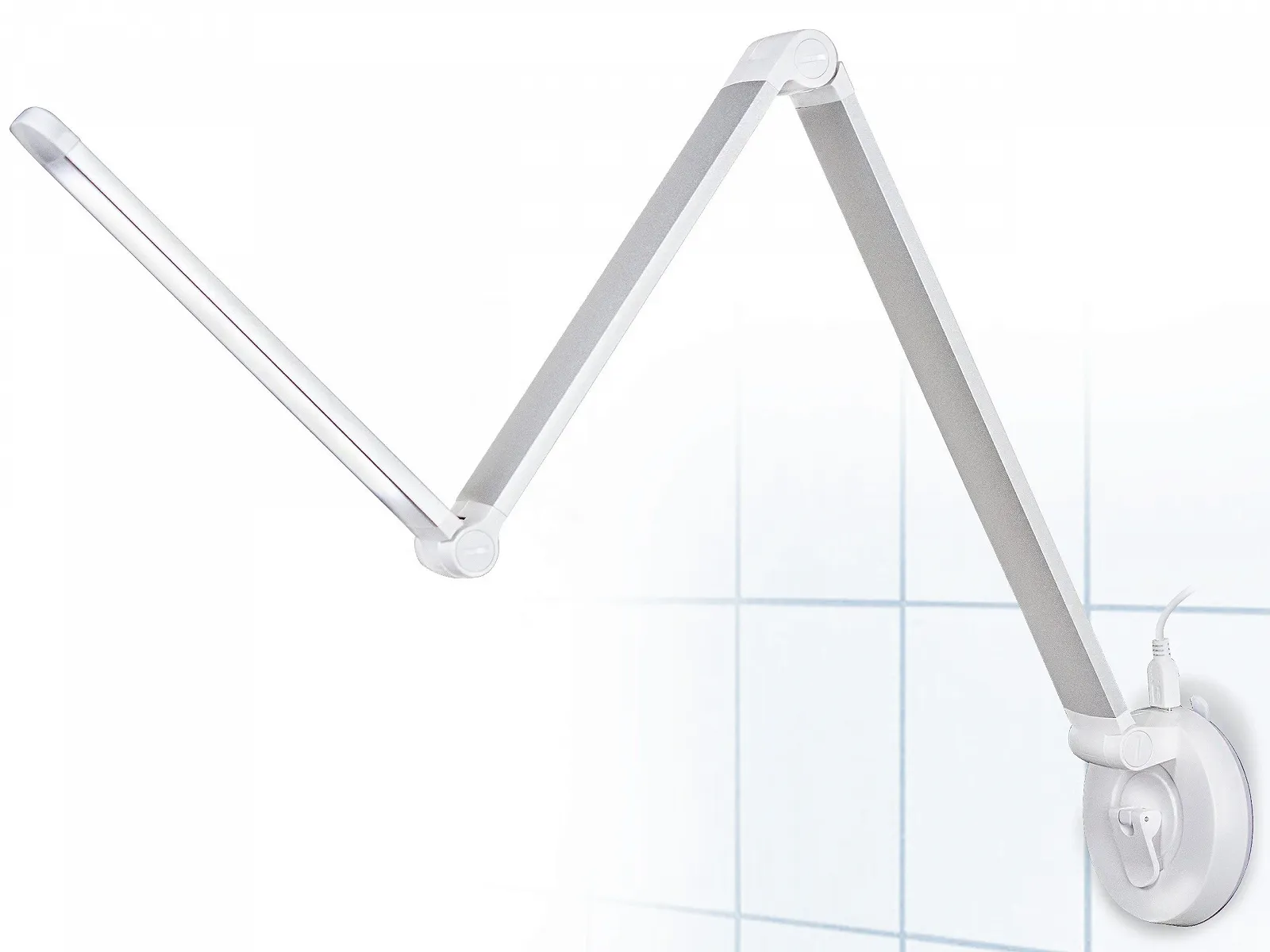 Настільна лампа ND24 NailDesign Stiled-Micro LED для манікюру Біла / Срібляста, фото №2