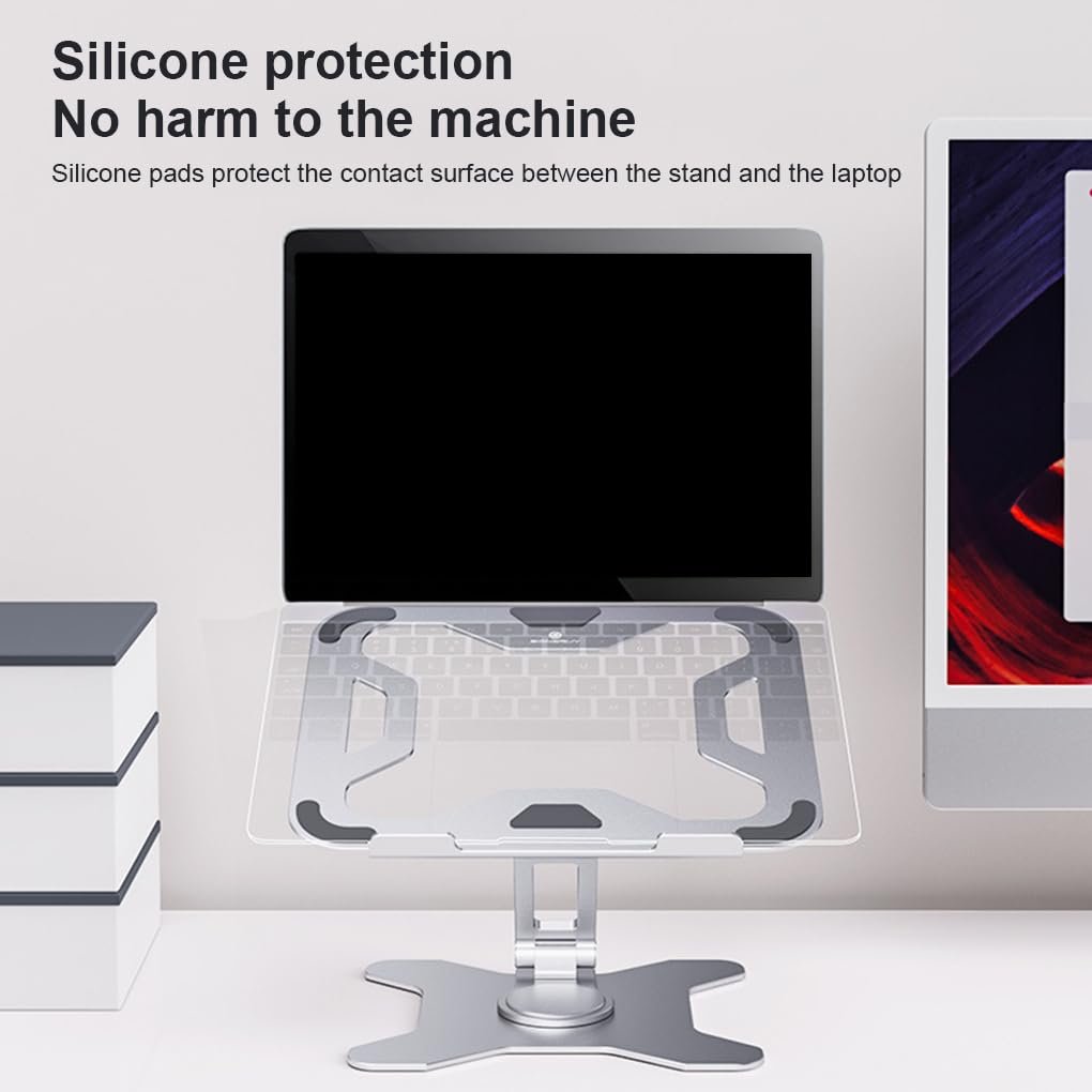 Подставка для планшета Boneruy складная, вращающаяся подставка для ноутбука, алюминиевый сплав, портативный для офиса, дома, школы, настольный, фото №3