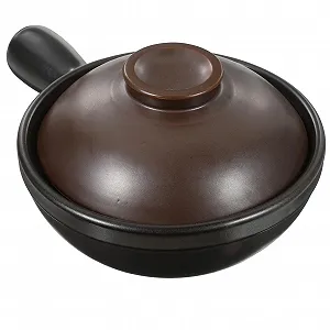 Кастрюля для супа и риса керамическая с крышкой и одной ручкой для тушения - Фото 1