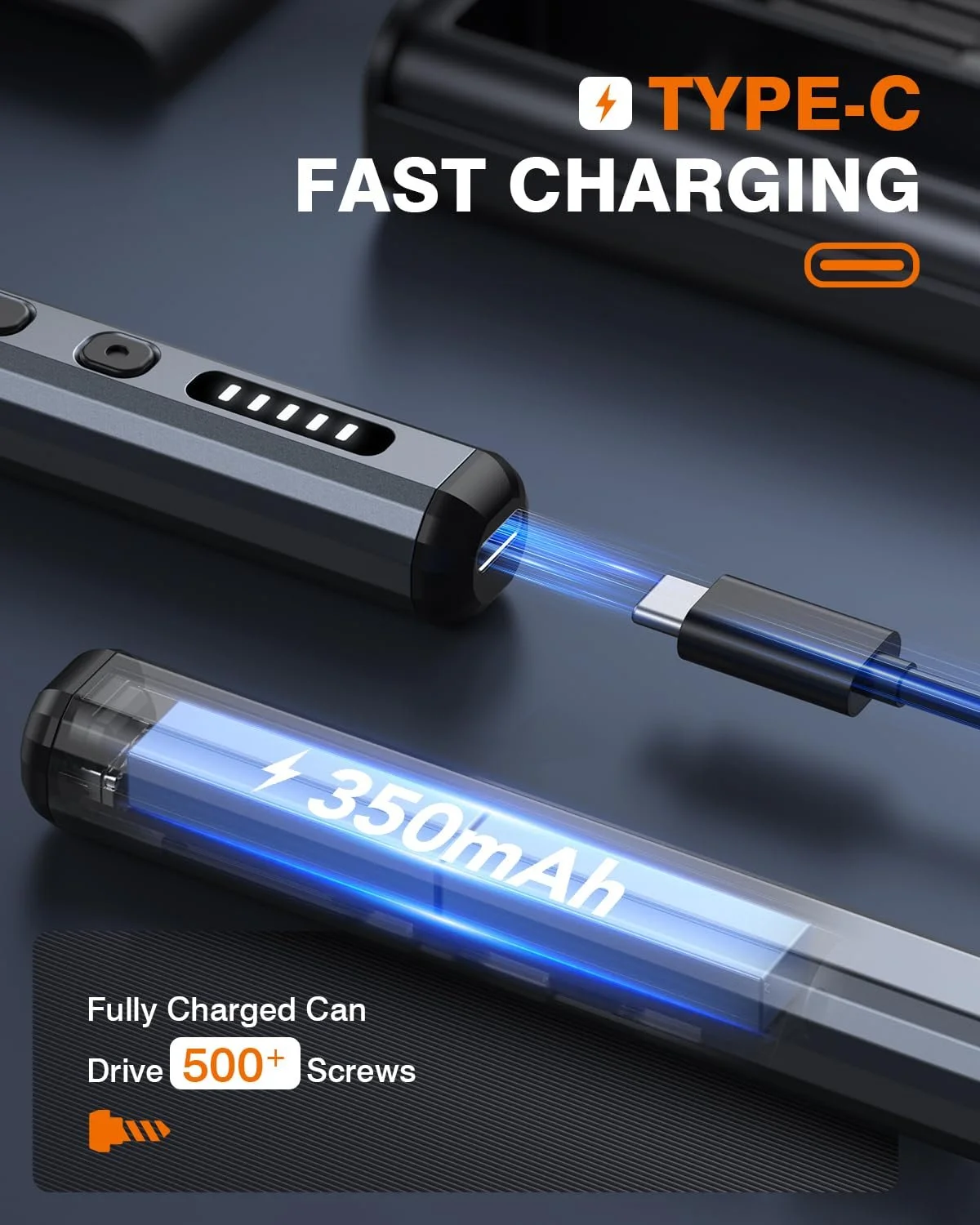 Акумуляторна прецизійна викрутка JOREST 38-в-1 магнітна в наборі S2 Steel, фото №6