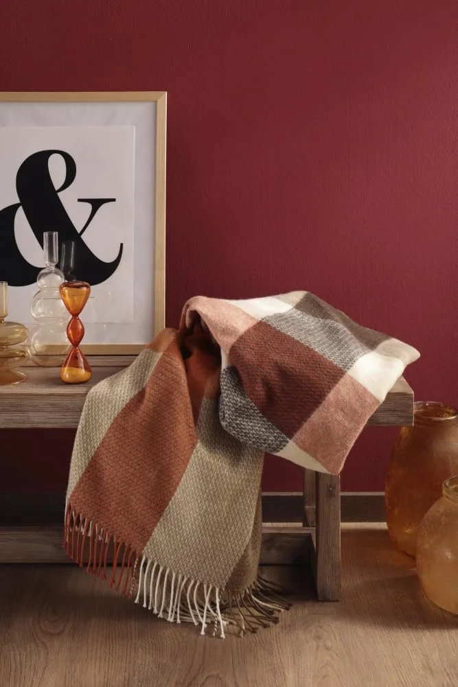 Плед Biederlack Desire с бахромой Цвет Camel Размер 130 x 170 см, фото №3