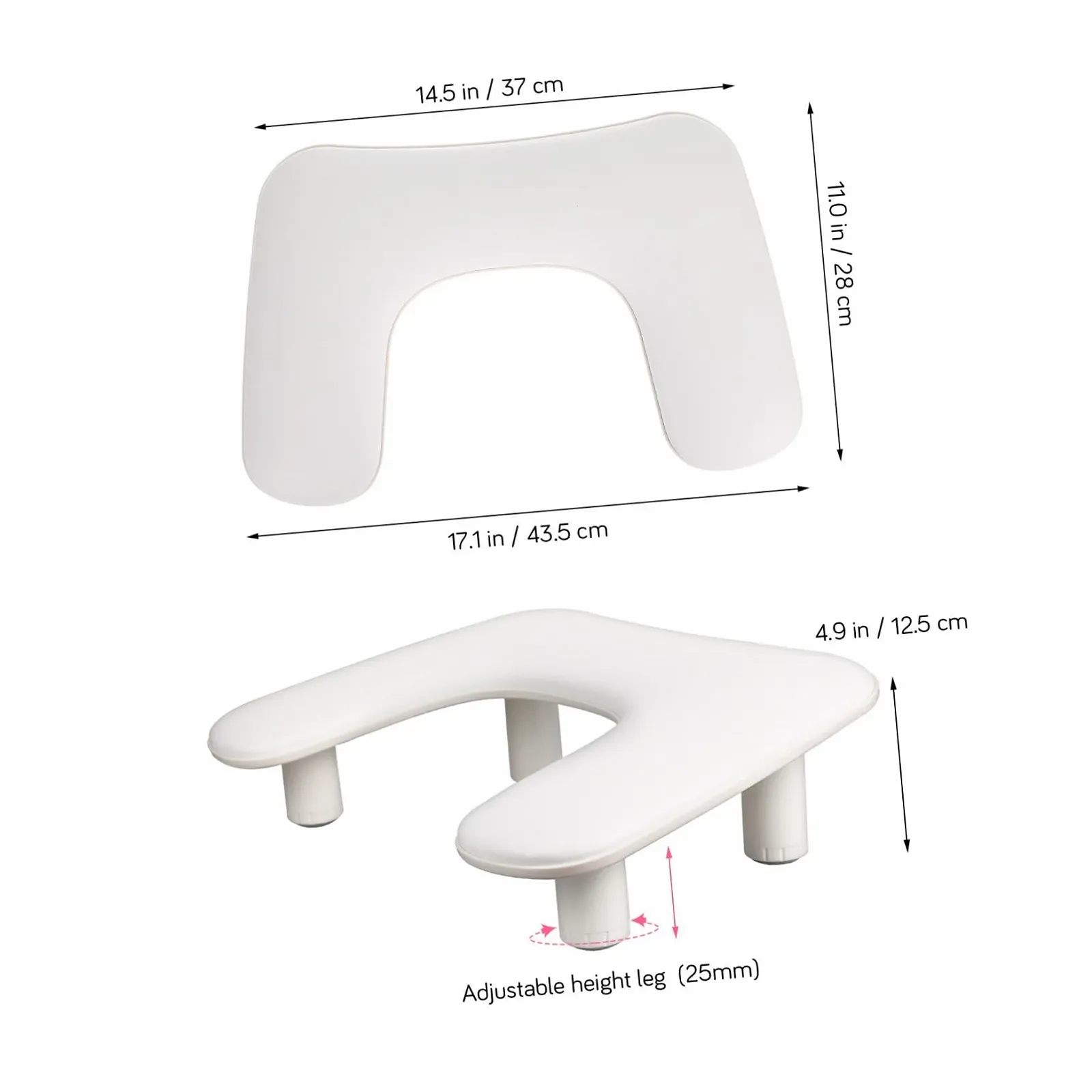 Підставка для рук для манікюру Ipetboom Пластик Білий, фото №2