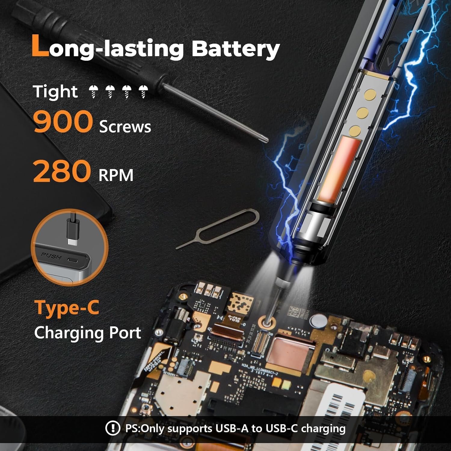 Електрична викрутка ARROWMAX SES Ultra 74 в 1 з 70 магнітними бітами, 5 режимами крутного моменту, для телефону, чорна, фото №4 Електрична викрутка ARROWMAX SES Ultra 74 в 1 з 70 магнітними бітами, 5 режимами крутного моменту, для телефону, чорна, фото №4