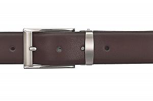 Ремінь Vanzetti Dresscode Business 35 мм Cambered W120 Темно-коричневий synthetic.ua - Фото 1
