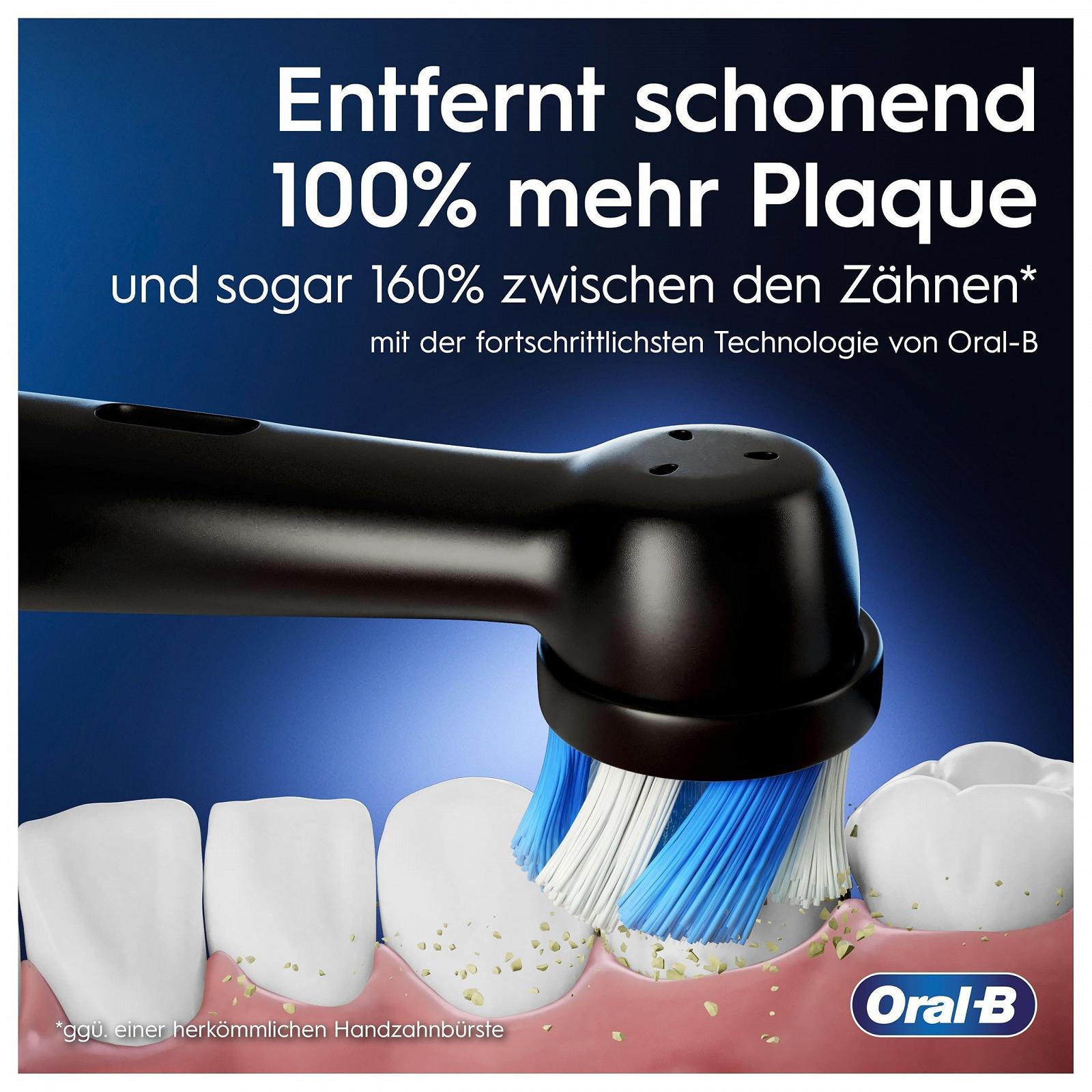 Зубная щетка электрическая Oral-B iO Series 5, Двойная упаковка, 2 сменные насадки, 5 режимов чистки для ухода за зубами, Дорожный чехол, Матовый черный, фото №2