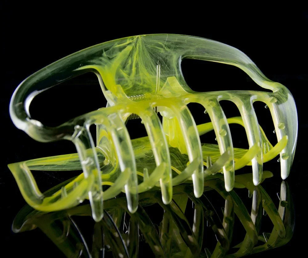 Заколка для волос открытая с одной стороны большая Welovebeads 10 см жёлтая, фото №1 Заколка для волос открытая с одной стороны большая Welovebeads 10 см жёлтая, фото №1