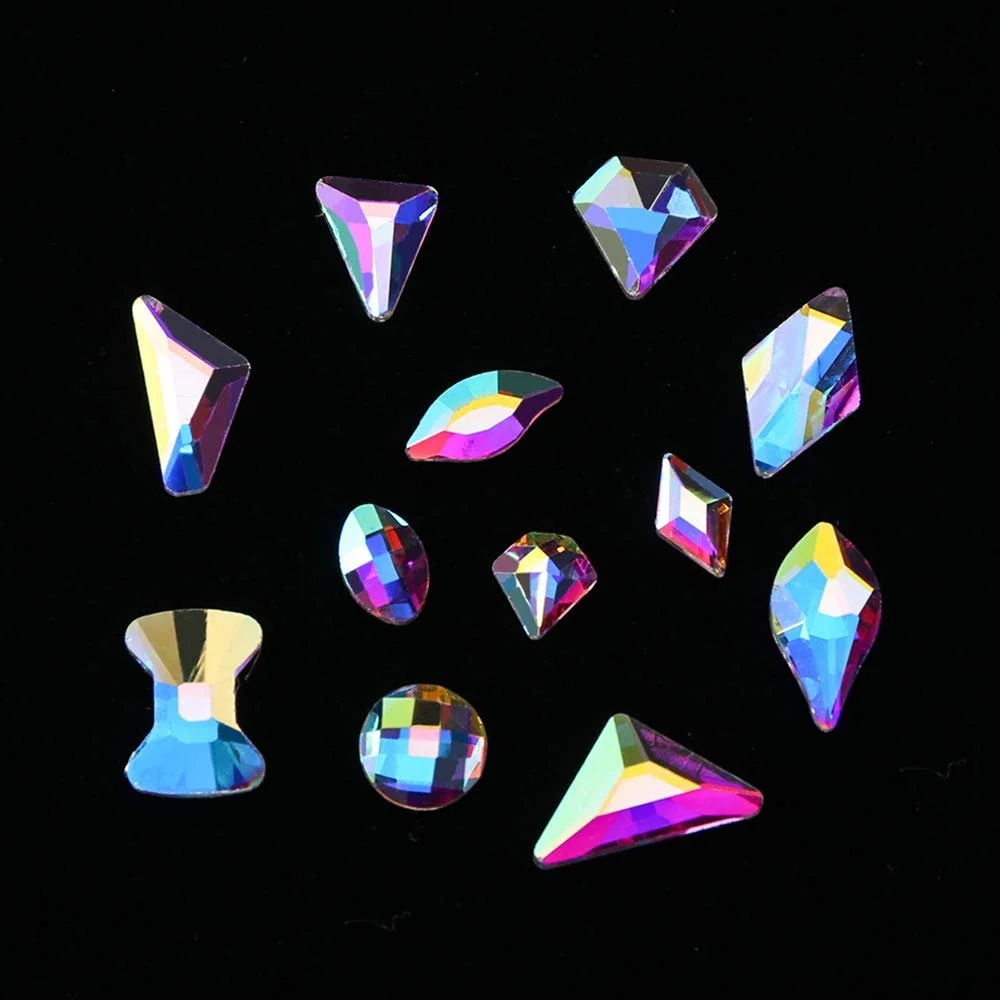 Мікс Rainbow Трикутник Ромб Діамант Плоский Чорний 60 шт., фото №5