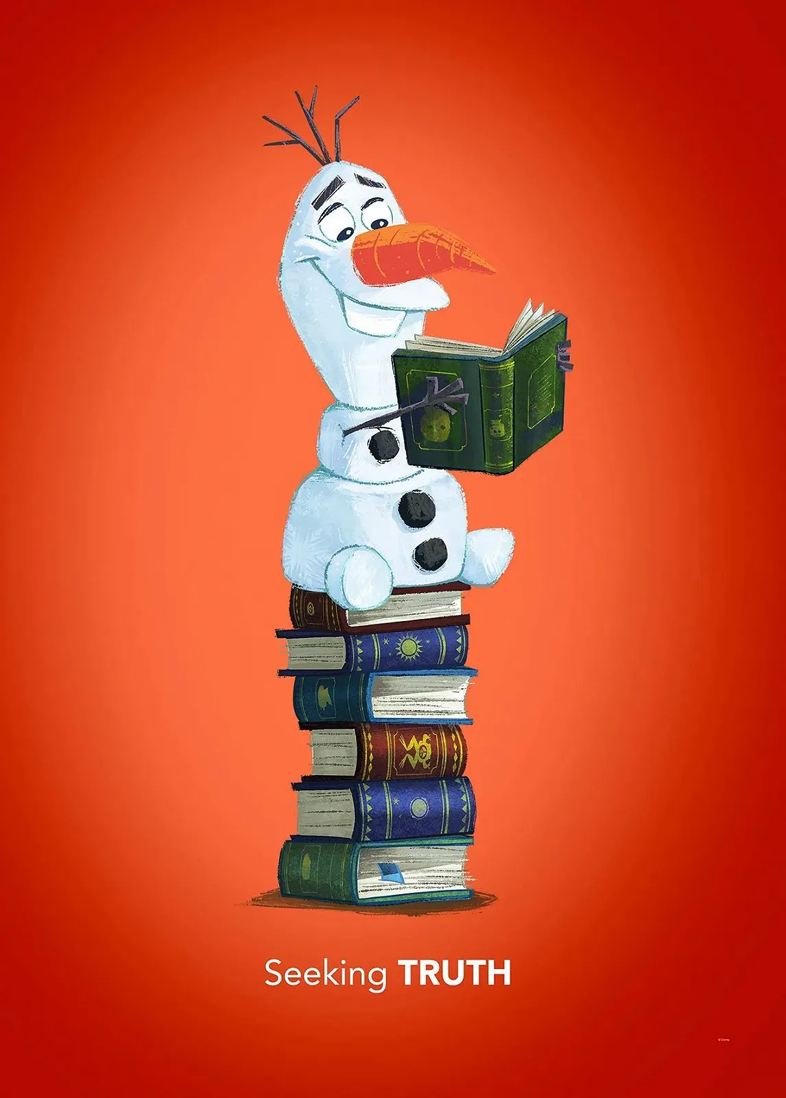 Наклейка на стену Komar Disney Frozen Olaf Reading WB068 50 x 70 см Цветной, фото №1