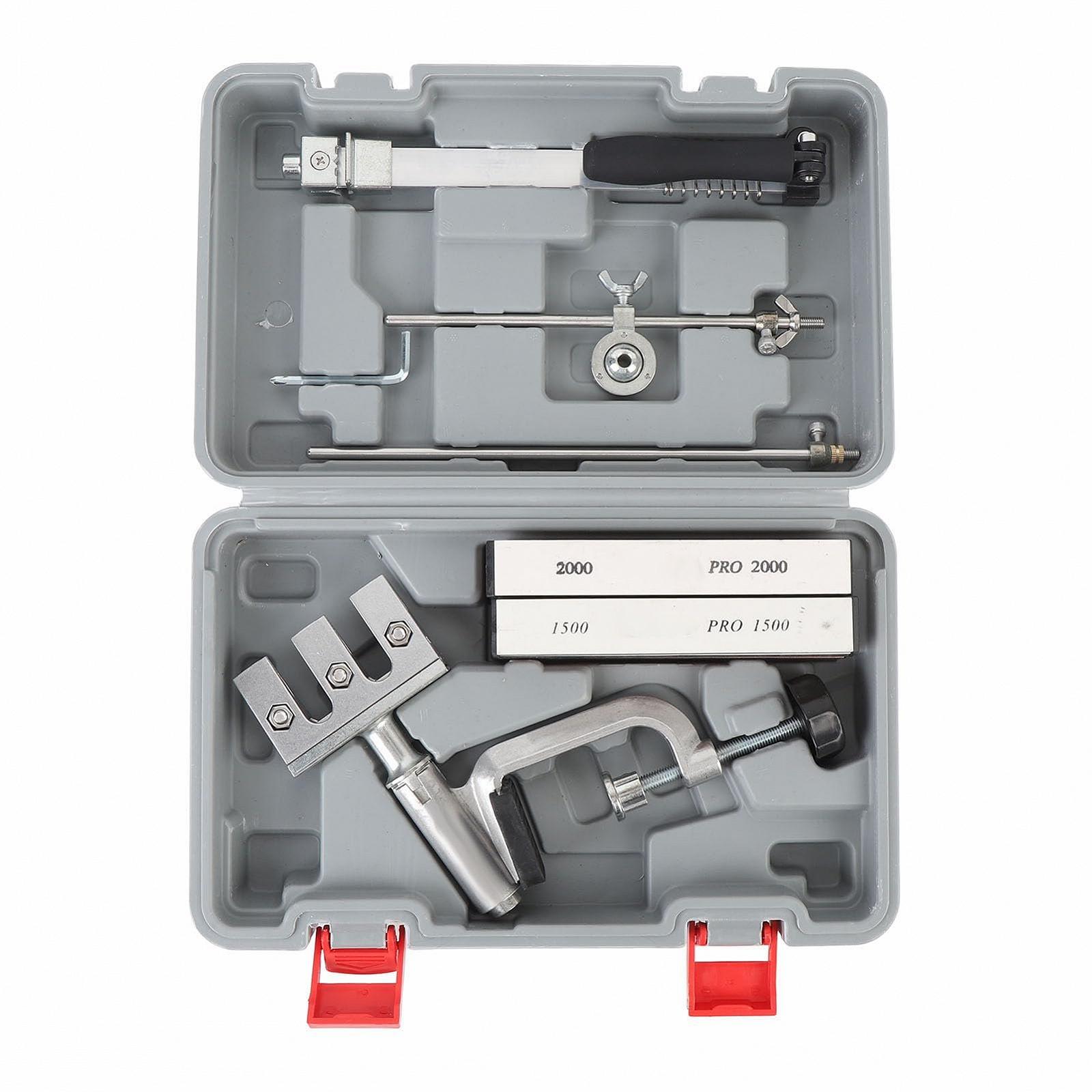 Система заточування з фіксованим кутом професійна 360 градусів алюміній та нержавіюча сталь срібляста, фото №8