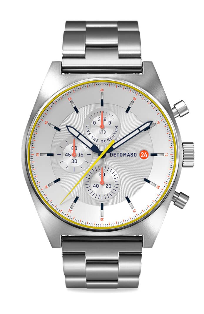 Мужские часы Хронограф DeTomaso D10 Limited Edition Белый, серебристый, браслет, фото №1 Мужские часы Хронограф DeTomaso D10 Limited Edition Белый, серебристый, браслет, фото №1