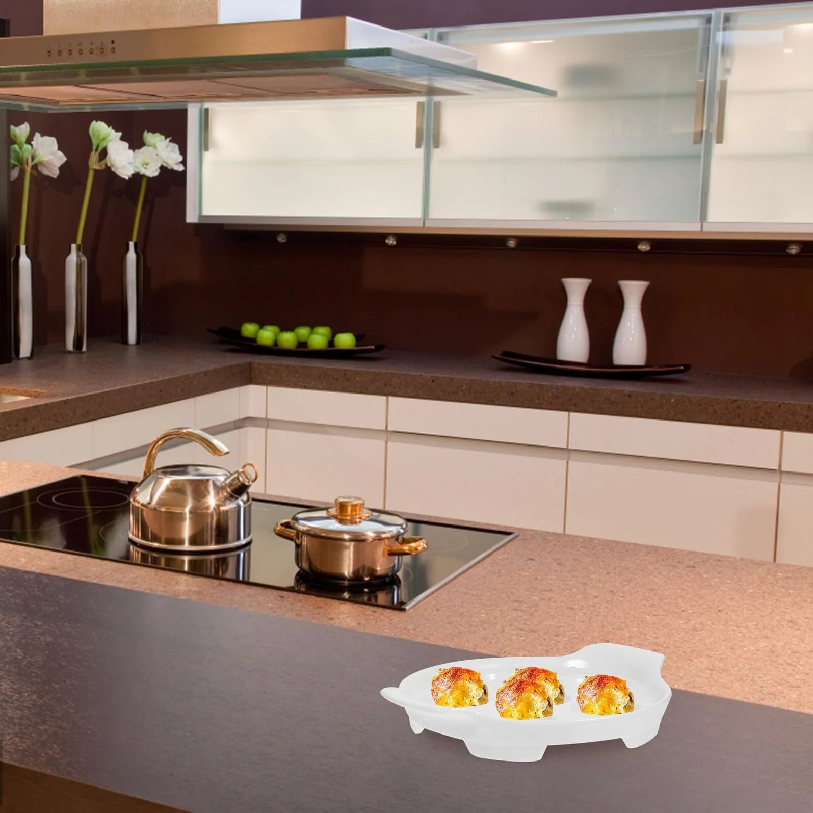 Форма для запекания эскарго BESPORTBLE керамическая с отверстиями 4 шт., фото №9