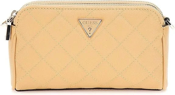 Женская сумка через плечо Guess Eco Carly Mini Бежевый, фото №1