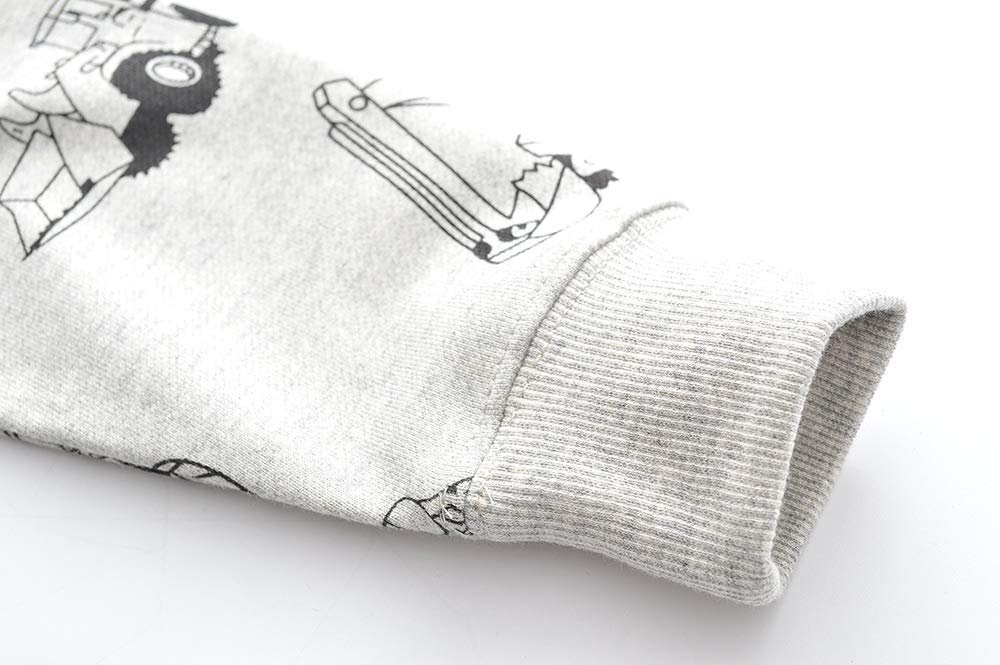 Детский свитшот Little Hand для мальчиков, пуловер, кофта с длинными рукавами, принты машинки, экскаватора, динозавра, зимняя теплая одежда, возраст 2-7 лет, размер 92-122, фото №7