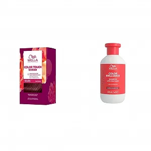 Напівперманентна фарба для волосся без аміаку 55/65 Бордо (130 мл) та Шампунь для захисту кольору Color Brilliance для густого волосся з низьким значенням pH (300 мл) - Фото 1